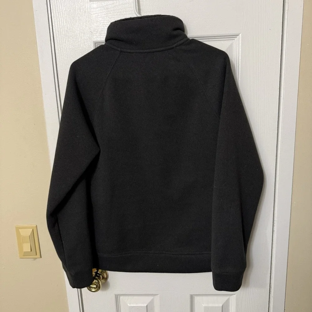 The North Face Ribbed Women's Black Fleece Lined Full Zip Jacket Medium
